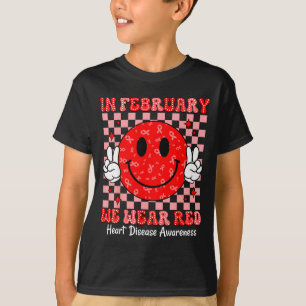 Groovy i februari bär vi rött för hjärtsjukdom A T Shirt