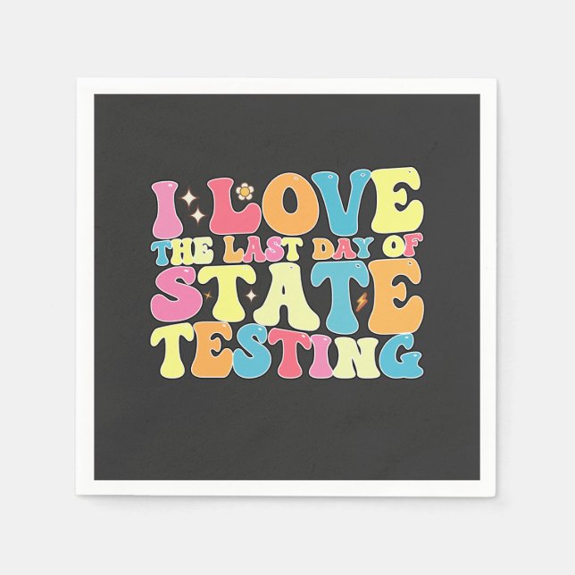 Groovy I Kärlek den sista dagen för statsprovning Pappersservett (Framsidan)