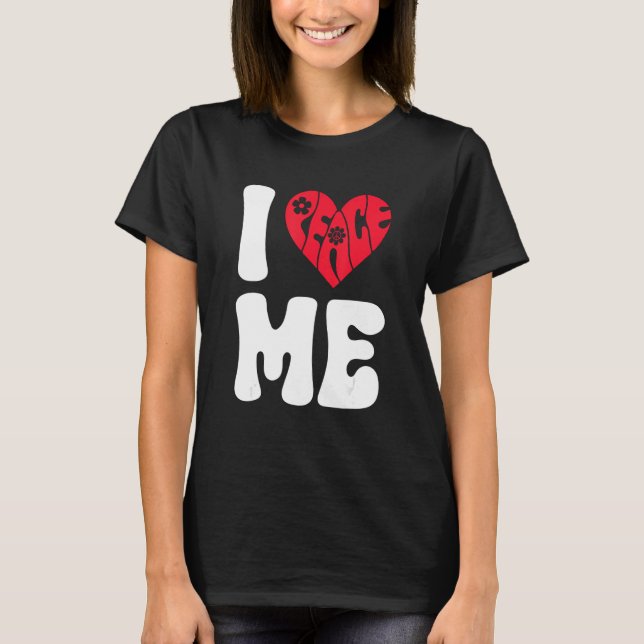 Groovy I Kärlek ME Peace Heart T Shirt (Framsida)