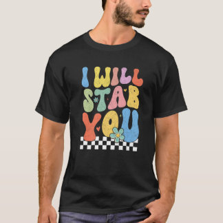 Groovy I kommer att strypa dig 2024 Lazy Halloween T Shirt