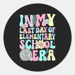 Groovy i min sista dag som går i grundskolan, tid runt klistermärke
