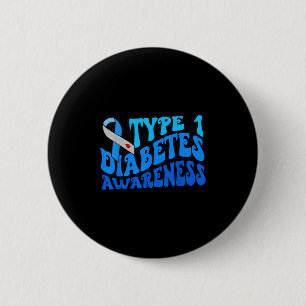 Groovy i november Bära Blue for Diabetes Medveten Knapp