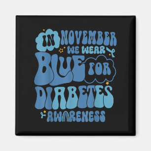 Groovy i november Bäror vi medvetenhet om blå diab Magnet