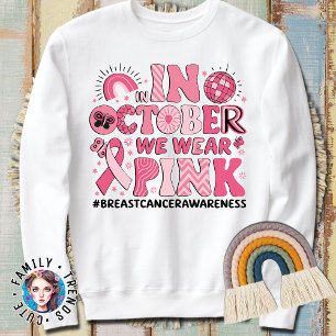 Groovy i oktober Bära Rosa Breast Cancer T Shirt