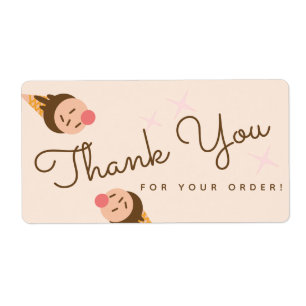 Groovy Ice Cream Cone Tack Square  Fraktsedel