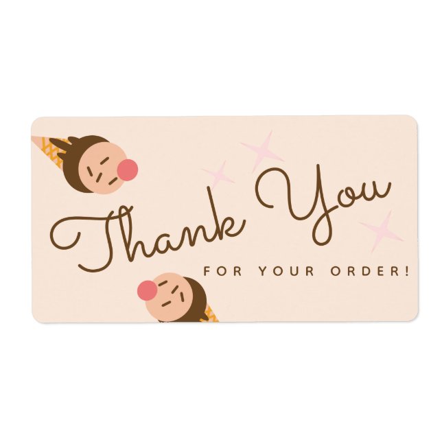 Groovy Ice Cream Cone Tack Square  Fraktsedel (Framsidan)