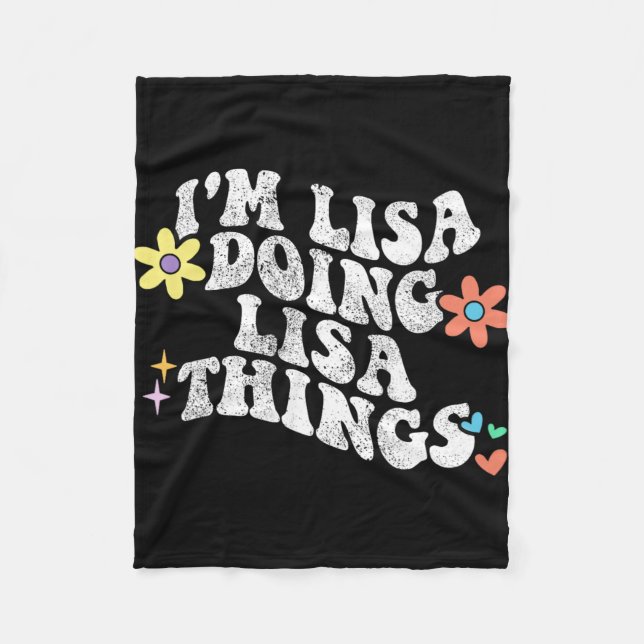 Groovy Im Lisa Doing Lisa Sak Funny Mor Da Fleecefilt (Framsidan)