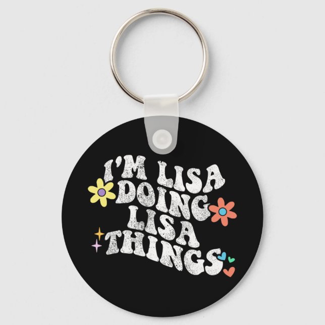 Groovy Im Lisa Doing Lisa Sak Funny Mor Da Nyckelring (Framsida)