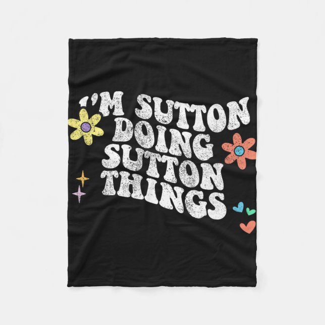 Groovy Im Sutton Doing Sutton Sak Funny Mor Fleecefilt (Framsidan)