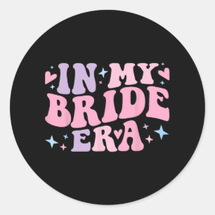 Groovy in my bride Era for Women Bachelorette Part Runt Klistermärke