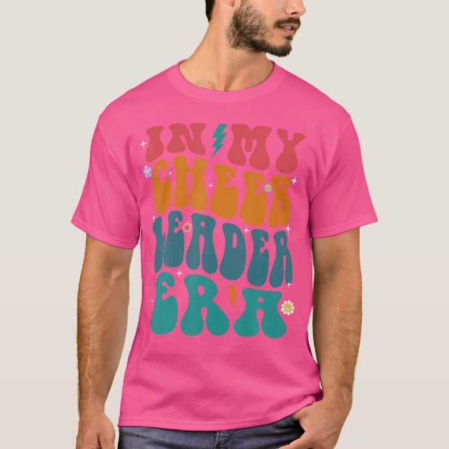 Groovy In My Cheer Coach Era Cheerleader Cheerlead T Shirt (Framsida)