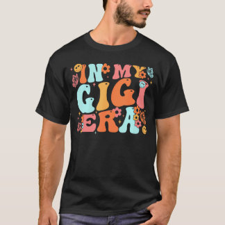 Groovy in my Gigi Era Baby annoncement T Shirt
