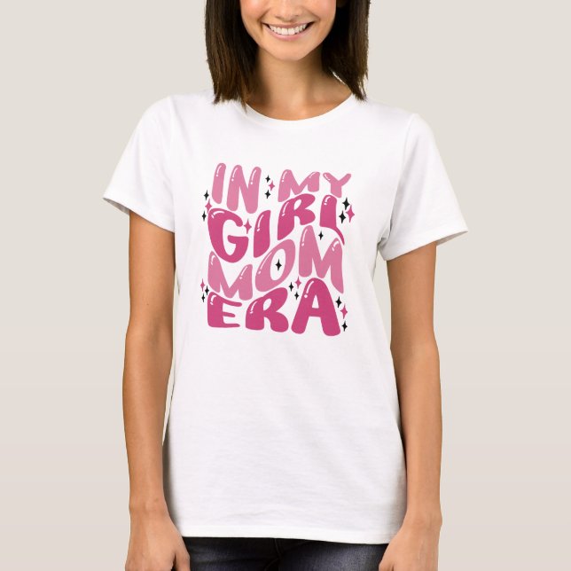 Groovy in my Girl Mamma Era Retro Rosa T Shirt (Framsida)