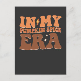 Groovy in my Pumpkin Spice Era faller Halloween Inbjudan Vykort