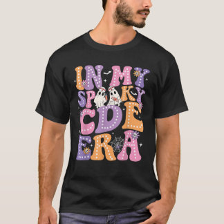 Groovy in my Spooky CDE Era Ghost Nurse Halloween T Shirt