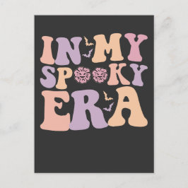 Groovy in my Spooky Era Fall Halloween Ghost Retro Inbjudan Vykort