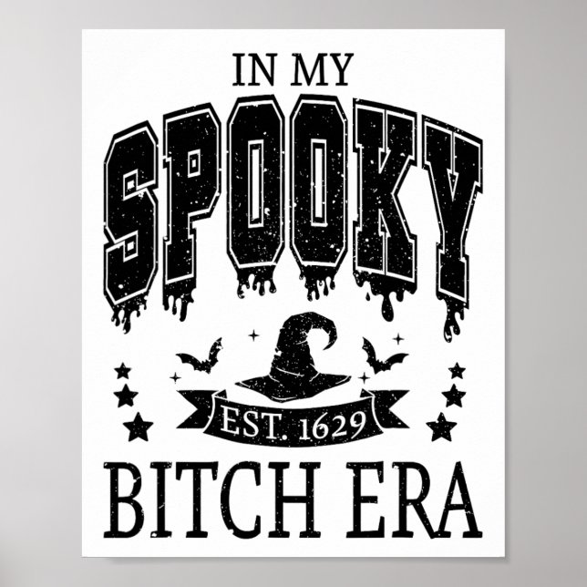Groovy in my Spooky Era Skeleton Hand Halloween Poster (Framsidan)