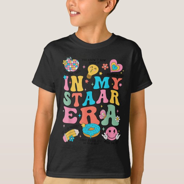 Groovy In My Starr Era Testing Day Teacher Kids Mo T Shirt (Framsida)