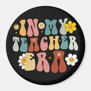 Groovy in my Teacher Era Back to school Lärare Magnet
