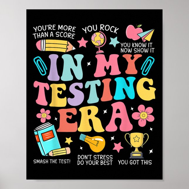 Groovy in my Testing Era Motivational Teacher Test Poster (Framsidan)