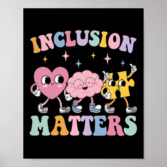 Groovy Inclusion Problems Autism Awareness Speciel Poster (Framsidan)