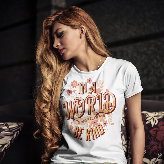 Groovy Inspirating Rosa daisy Flower Be T Shirt (Skapare uppladdad)