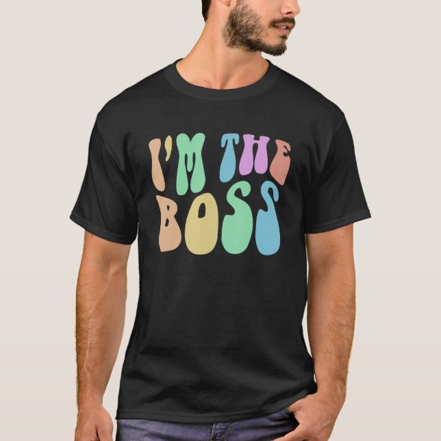 Groovy JAG ÄR CHEFEN Framtida VD Tjej Inspirerande T Shirt (Framsida)