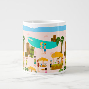 Groovy Jet Set Bassäng Party Jumbo Mugg