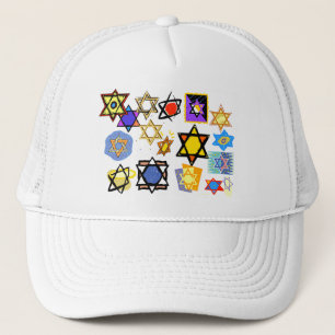Groovy Jewish Stars Lycklig Hannukah! Truckerkeps