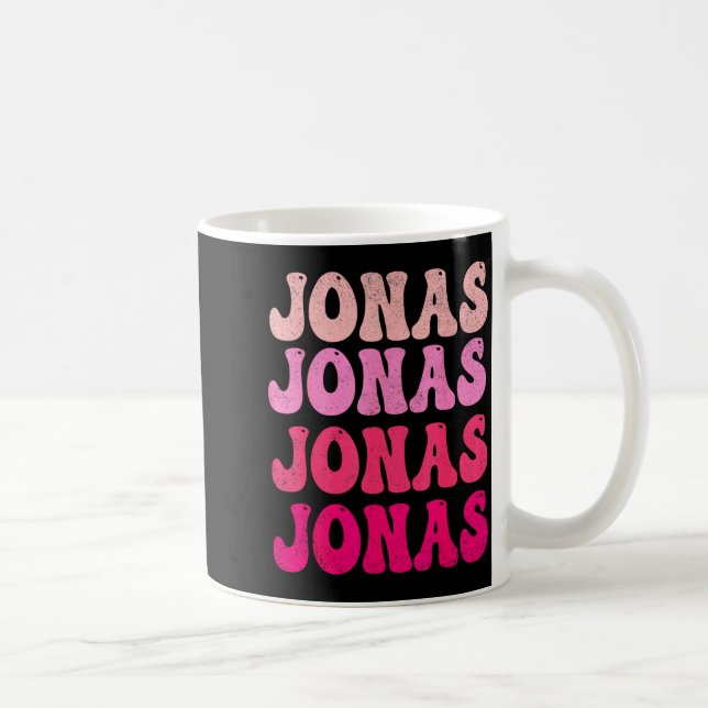 Groovy Jonas First Name D I Love Jonas Tees Meme  Kaffemugg (Höger)
