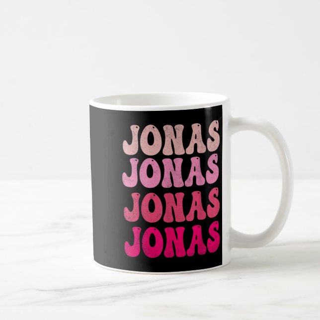 Groovy Jonas First Name D I Love Jonas Tees Meme  Kaffemugg (Höger)