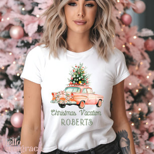 Groovy Jul Car Vacation Retro T Shirt