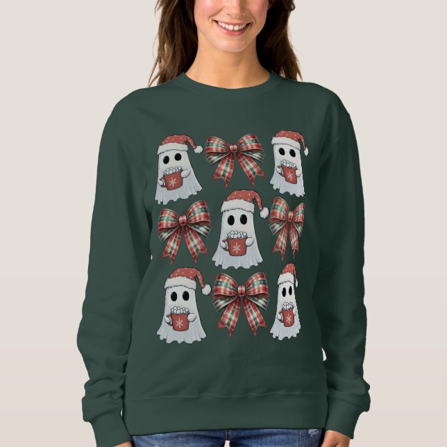 Groovy Jul Ghost och Coquette T Shirt (Framsida)