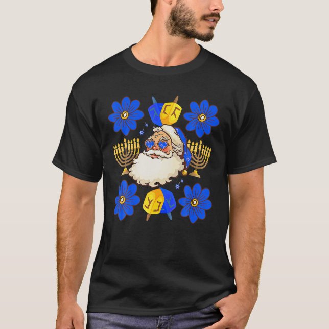 Groovy jul Hanukkah Jultomten Chrismukkah T Shirt (Framsida)