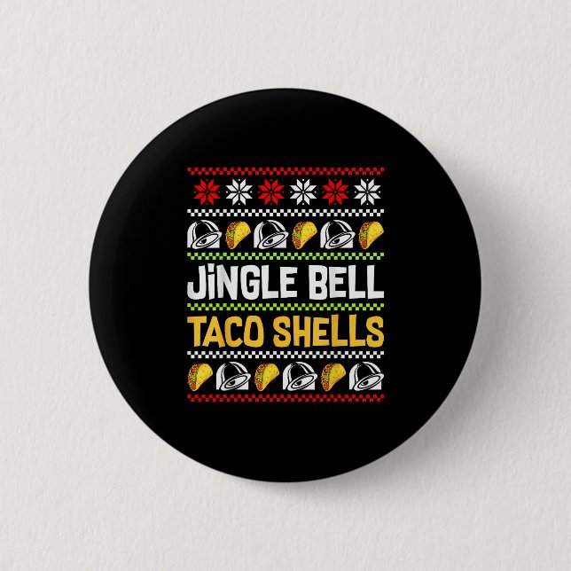 Groovy jul jingel klockor Taco skal ful Xma Knapp (Framsida)