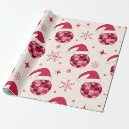 Groovy jul Santa Disco Balls Mönster Presentpapper