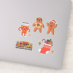 Groovy jul Sticker Pack Klistermärken