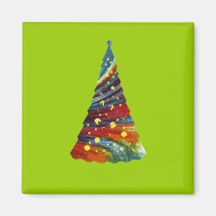 Groovy julgran magnet