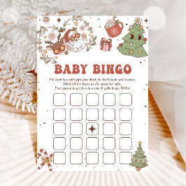 Groovy-jullåsskspelskortet Baby Bingo Games Card Inbjudningar