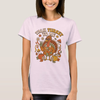 Groovy Kalkon Höst Kaffepaus T Shirt