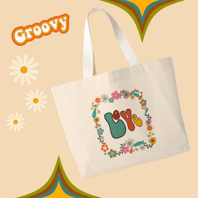 Groovy KÄRLEK blomsterkraft 70 har inspirerats av Jumbo Tygkasse (Skapare uppladdad)
