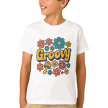 Groovy Kids T-Shirt Retro Vintage Grafisk T-Shirt