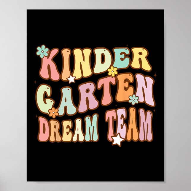 Groovy Kindergarten Dream Team första dagen tillba Poster (Framsidan)
