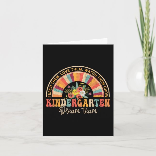 Groovy Kindergarten Vibes Team Back to school Teac Kort (Framsida)