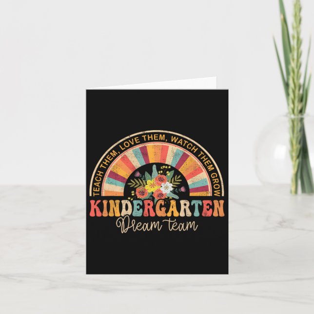 Groovy Kindergarten Vibes-teamet går till skolan T Kort (Framsida)