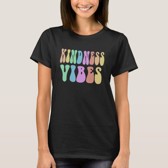 Groovy KINDNESS VIBES Choose Retro Be Kind Ninja A T Shirt (Framsida)