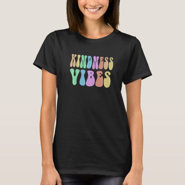 Groovy KINDNESS VIBES Choose Retro Be Kind Ninja A T Shirt (Framsida)