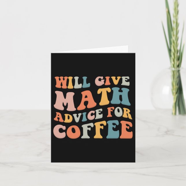 Groovy kommer att ge råd till Ge om matematik för  Kort (Framsida)