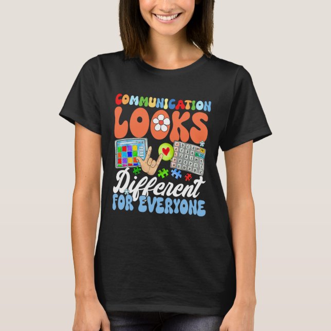 Groovy kommunikation ser olika ut för alla  t shirt (Framsida)