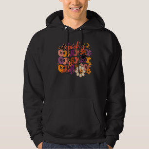 Groovy Kuslig Grammy Halloweenfest Floral Grammy Hoodie